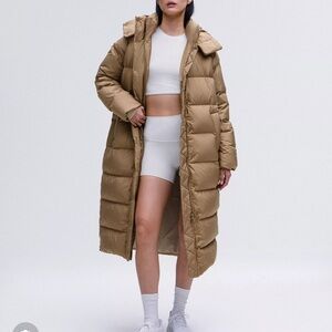 Long Tan Puffer Coat